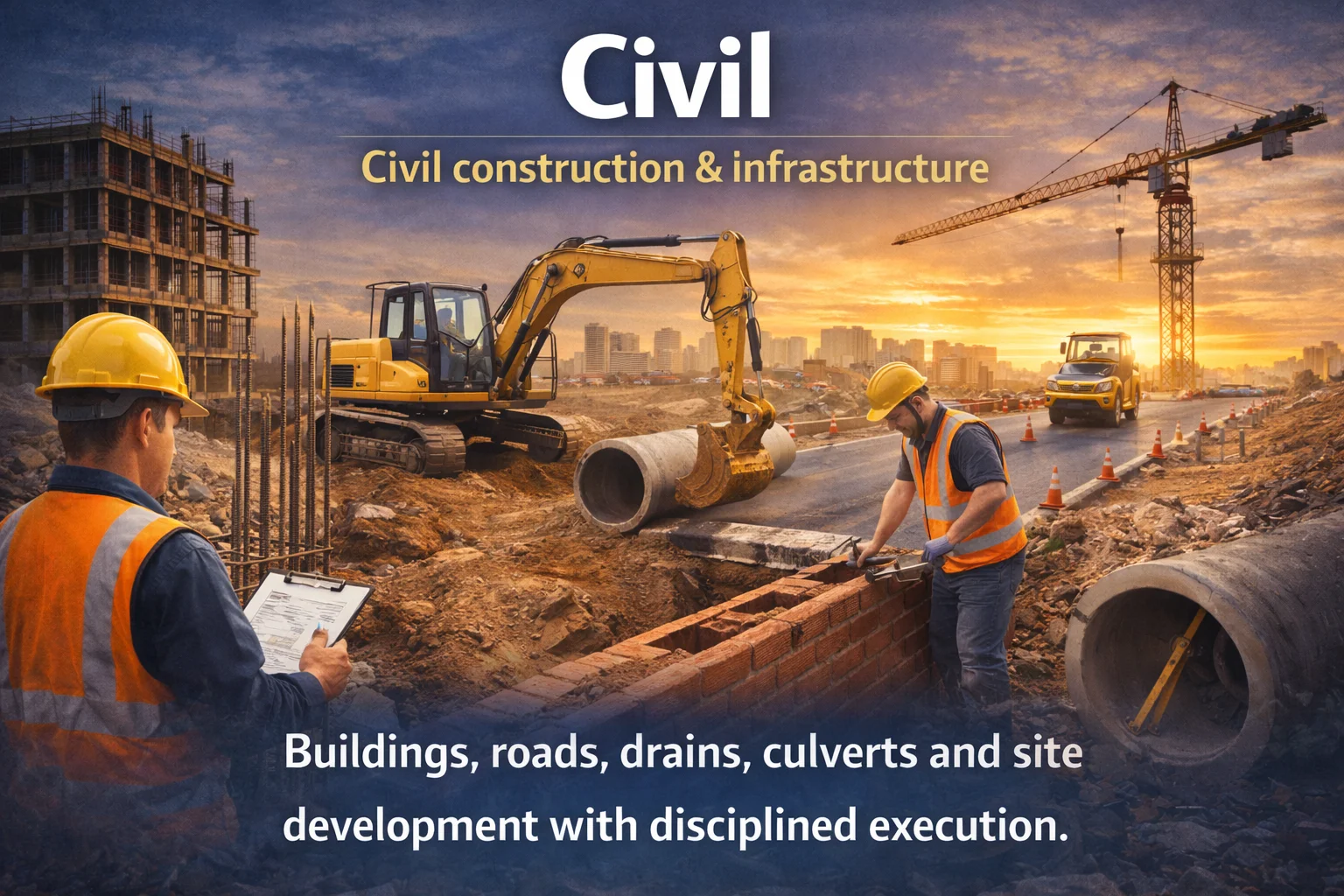 Civil construction and infrastructure work